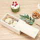 Unfinished Natural Candlenut Card Keeper Box CON-WH0074-91A-5