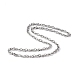 201 collar de cadena de cuerda de acero inoxidable para hombres y mujeres. NJEW-I122-02P-1