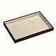 直方体合成木材のアクセサリーが表示されます  黄麻布の布で覆われた  パパイヤホイップ  350x240x30mm ODIS-N008-A-02-1