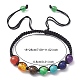 Bracelet de perles rondes tressées en pierres précieuses naturelles mélangées BJEW-YW0001-11-3