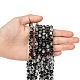 Spray Painted Crackle Glass Beads Strands CCG-Q002-8mm-11-4