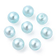 Spray Painted ABS Plastic Imitation Pearl Beads OACR-T015-05B-07-3