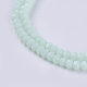 Chapelets de perle en verre opaque de couleur unie X-GLAA-F076-A11-3