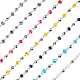 Catene di perline rondelle in vetro olycraft per la realizzazione di braccialetti di collane AJEW-OC0001-80-1
