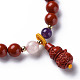 Kürbis-Zinnober-Mala-Perlen-Armbänder BJEW-N010-018-2
