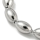 201 bracelets chaîne en perles de rugby en acier inoxydable BJEW-G696-01C-P-2