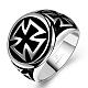 Cross 316L Surgical Stainless Steel Signet Rings for Men RJEW-BB01131-9-1