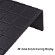 48穴アクリルイヤリングディスプレイ  ジュエリーディスプレイラック  ブラック  8.7x3.5x13.5cm EDIS-WH0003-01-4