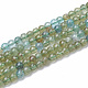 Perles d'apatite verts naturels brins G-S150-54-4mm-1