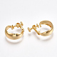Brass Clip-on Earring Findings KK-T038-301G-1