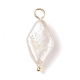 Ciondoli di perle naturali di keshi PALLOY-JF01932-2
