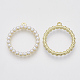 ABS Plastic Imitation Pearl Pendants PALLOY-N0149-011-2
