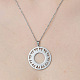 201 Stainless Steel Hollow Sun Pendant Necklace NJEW-OY002-28-1