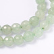 Faceted Natural Green Aventurine Round Bead Strands G-L377-46-6mm-1
