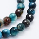 Faceted Natural Agate Beads Strands G-F561-6mm-D08-3