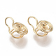Brass Peg Bails Clip-on Earring Findings KK-S355-034-NF-2