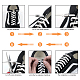 PandaHall 30 Sets Elastic Laces Clasps Metal Capsule Lock Buckles Tip Ends for Sneaker Shoelaces Repair KK-PH0035-79-5