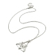 304 Stainless Steel Cable Chain Macrame Pouch Empty Stone Holder for Pendant Necklaces Making NJEW-TA00118-02-1