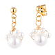 Boucles d'oreilles en perles de coquille EJEW-JE04137-02-2