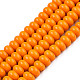 Opaque Solid Color Glass Beads Strands X-GLAA-A036-H18-1