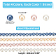 Pandahall elite 4 fili 4 colori fili di perline di perle di conchiglia naturale BSHE-PH0001-20-2