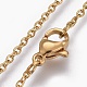 304 Stainless Steel Cable Chain Necklaces NJEW-F248-23A-G-2