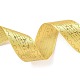 Ruban de satin en polyester estampé à l'or SRIB-XCP0001-22-3