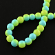 Dos-color perlas de vidrio pintado para hornear X-DGLA-R050-6mm-26-2