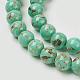 Sea Shell and Synthetic Turquoise Assembled Beads Strands G-G758-07-6mm-3
