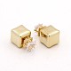 Women's 2015 Hot Selling Resin Double Sided Cube Ear Studs X-EJEW-O008-F01-1