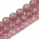 Chapelets de perles aux fraises en quartz naturel G-R447-10mm-04-2
