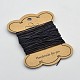 Bijoux bricolage 0.7 mm noir cordon de coton ciré X-YC0.7mm131-1