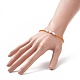 7 pièces 7 couleurs coquillage naturel et graine et bracelets extensibles perlés en laiton pour femme BJEW-JB09170-3