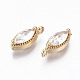 Brass Micro Pave Cubic Zirconia Charms KK-S359-069-RS-2