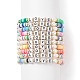 10 pièces 10 couleurs à la main en argile polymère disque surfeur bracelets extensibles ensemble BJEW-JB08873-1