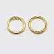 Rack Plating and Vacuum Plating Brass Closed Jump Rings KK-I598-13G-8mm-RS-1