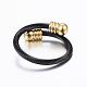 Trendy conjuntos de anillos y brazaletes de torque de 304 acero inoxidable SJEW-H073-11-6