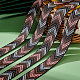 パンダホールエリート10mエスニックスタイル刺繡ポリエステルリボン  ジャカードリボン  1個のプラスチック製の空のスプール付き  ピンク  1インチ（25mm）  約10.94ヤード（10m）/セット OCOR-PH0001-69-7