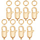 Gomakerer 30 cierre de pinza de langosta de latón con 30 anillos abiertos KK-GO0001-15-1