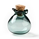 Ornamento di bottiglie di sughero in vetro a forma di borsa fortunata AJEW-A039-02D-1