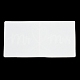 DIY カップルカップマットシリコンモールド  バレンタインデーのコースター型  ハート柄の正方形  ホワイト  122x239x10mm  内径：117x119mm DIY-G093-01-5