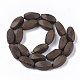 Undyed & Natural Wenge Wood Beads Strands WOOD-T024-024-2