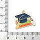 卒業テーマ合金エナメルペンダント  ライトゴールド  学士帽  22.5x24x1.5mm  穴：1.6mm ENAM-G226-01C-4