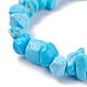 Bracelet extensible en perles de turquoise synthétique pour femme BJEW-AL00003-12-4