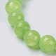 Natural Green Jade Beaded Stretch Bracelet BJEW-P210-14-8mm-2