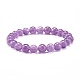 Natural Amethyst & Lava Rock Braided Bead Bracelets Set for Girl Women BJEW-JB06972-04-3
