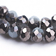 Chapelets de perles en rondelles facettées en verre électrolytique X-EGLA-D020-3x2mm-04-3