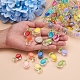 Craftdady 100pcs 10 couleurs perles acryliques émaillées transparentes TACR-CD0001-09-4