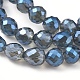 Chapelets de perles en verre électroplaqué EGLA-L018-A-FR03-2