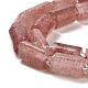 Chapelets de perles aux fraises en quartz naturel G-N327-06-37-4